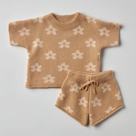 Winnie + Crew Summer Knit Set in Floral - Picture 1 of 4